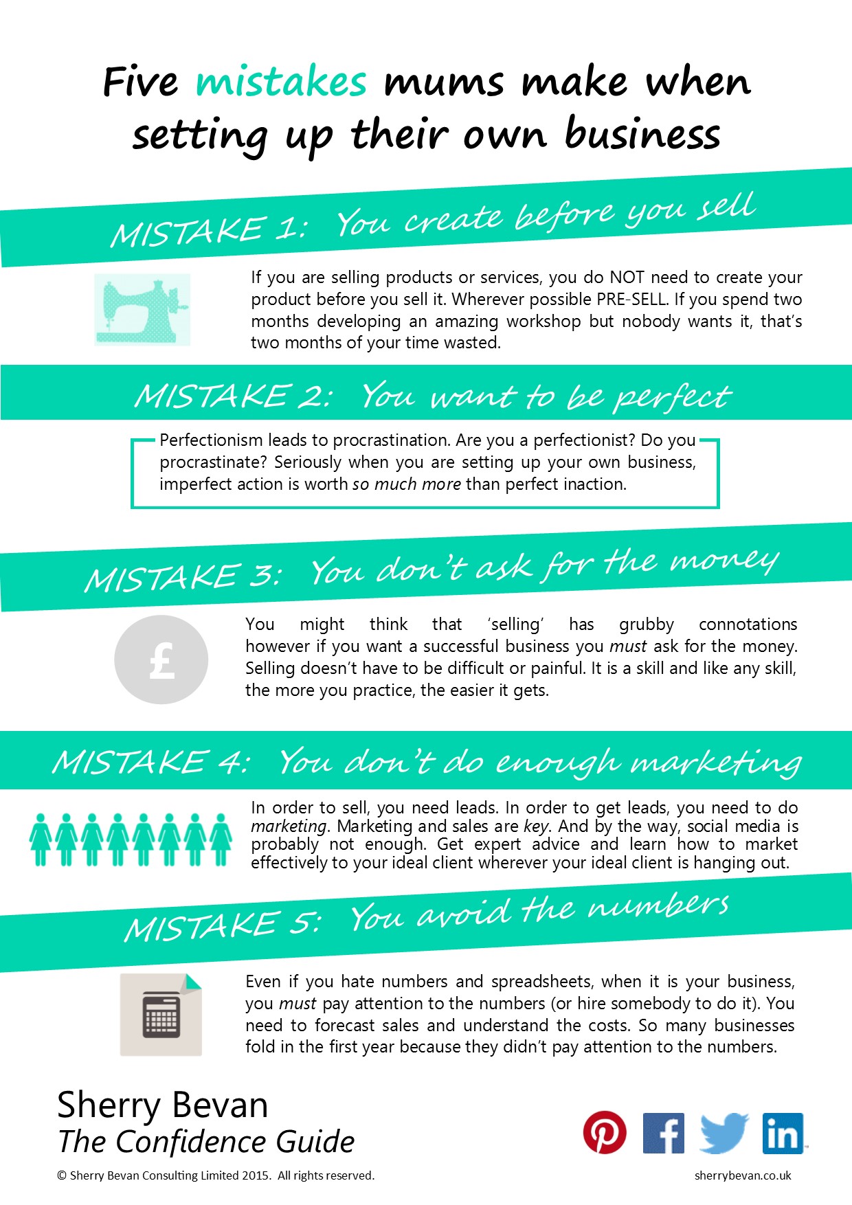 Top 5 mistakes mums make when setting up their own business INFOGRAPHIC